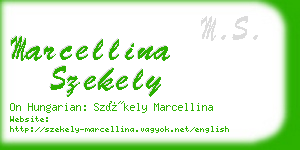 marcellina szekely business card